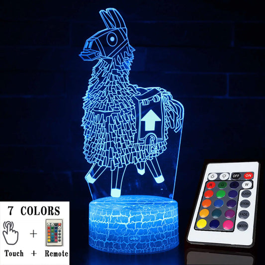 3D LED érintőképernyős színes éjszakai fénylámpa