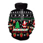 Elk Christmas Couple Hooded Sweater Print