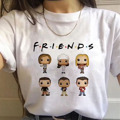 Friends TV Show Classic Letter Print T-Shirt