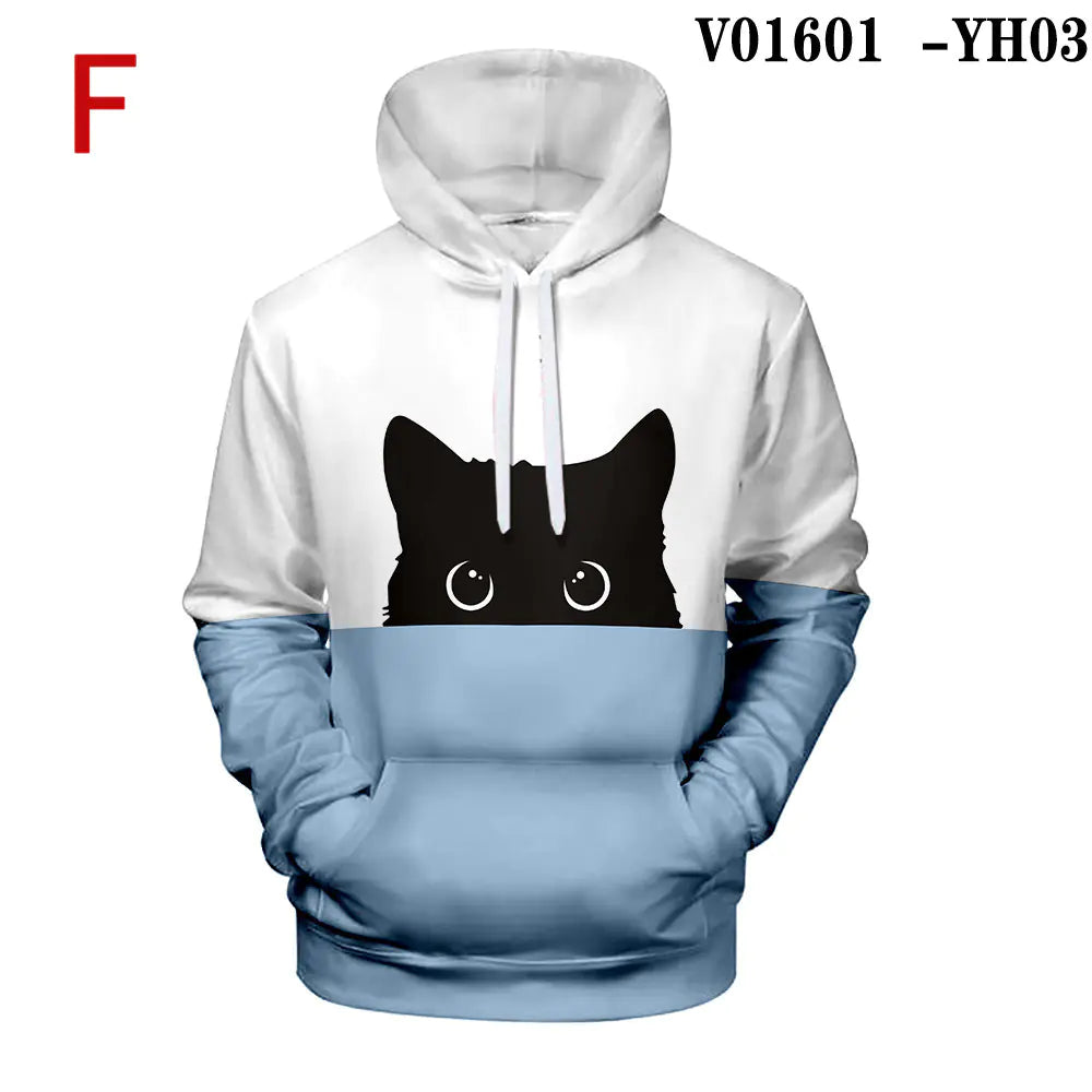 Trendy Cat Series 3D Digital Print Sweatshirt