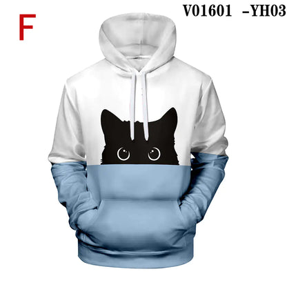 Trendy Cat Series 3D Digital Print Sweatshirt