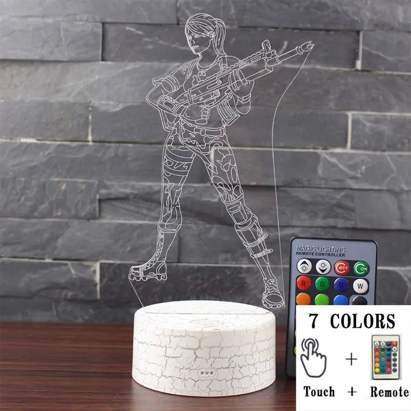 3D LED érintőképernyős színes éjszakai fénylámpa