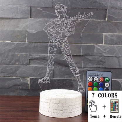 3D LED érintőképernyős színes éjszakai fénylámpa