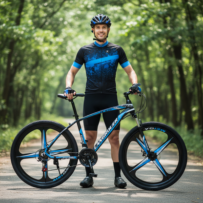 Lengéscsillapító terepkerékpár változó sebességgel