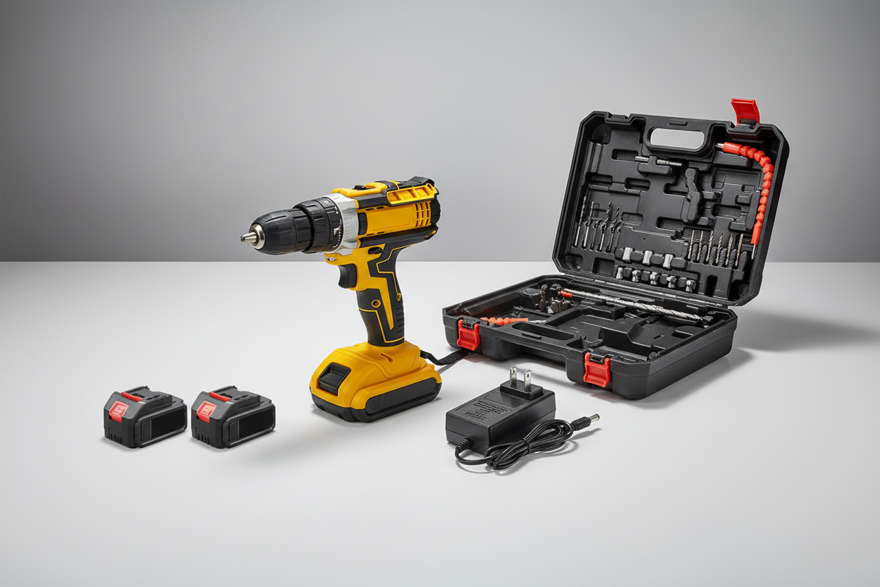 Brushed Impact Drill Lithium Battery High Torque Industrial Grade Hand Drill With Battery