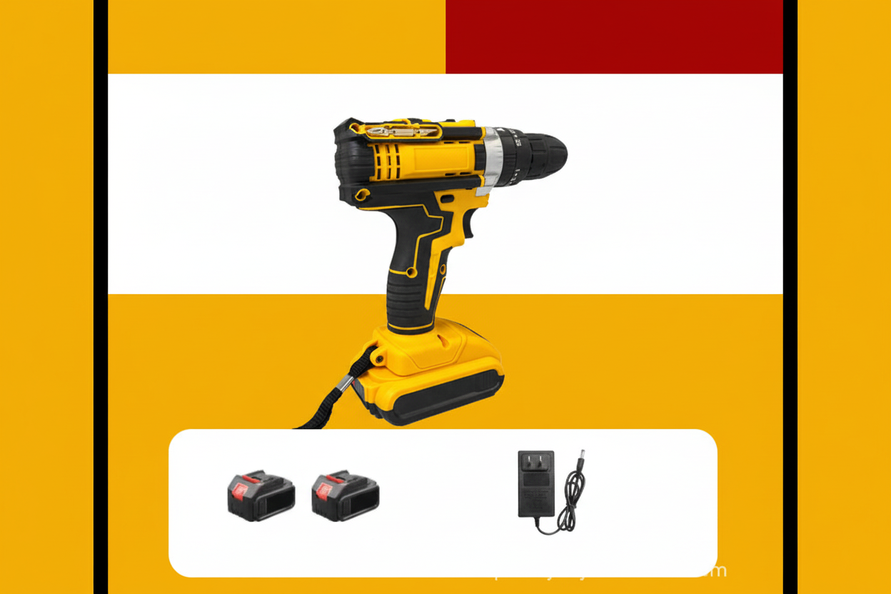 Brushed Impact Drill Lithium Battery High Torque Industrial Grade Hand Drill With Battery