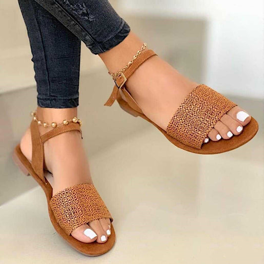 Plus Size Women's Casual Buckle Sandals