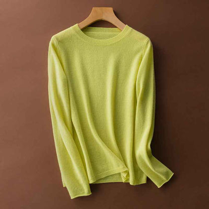 Women's Classic French Round Neck Cashmere Sweater