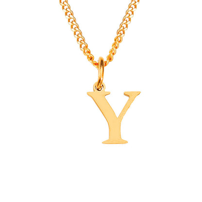14K Stainless Steel Necklace with 26 Letters