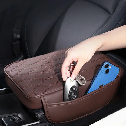 Univerzális bőr memóriahab autó kartámaszpárna támogatás