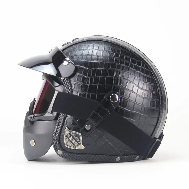 Vintage Handmade Harley Motorcycle Helmet