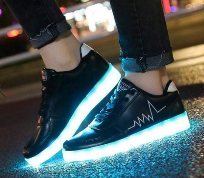 Colorful LED Light-Up Sneakers, Casual Style