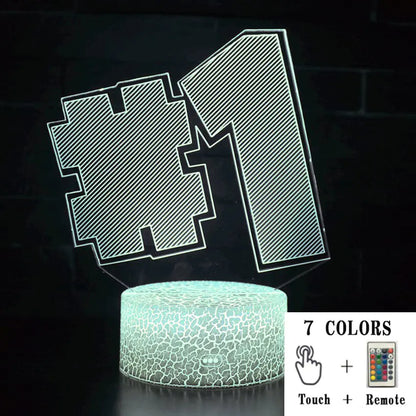 3D LED érintőképernyős színes éjszakai fénylámpa