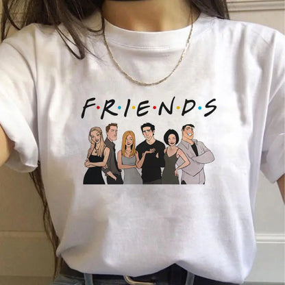 Friends TV Show Classic Letter Print T-Shirt
