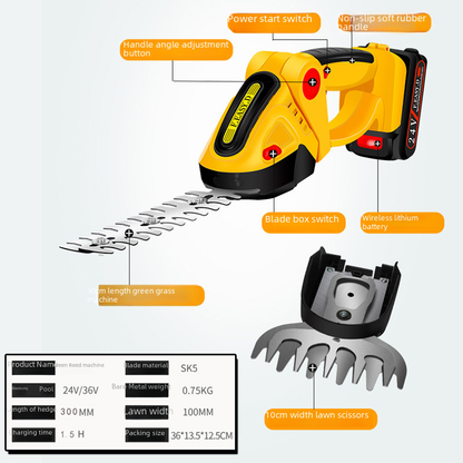 Cordless Electric Hedge Trimmer for Garden Pruning