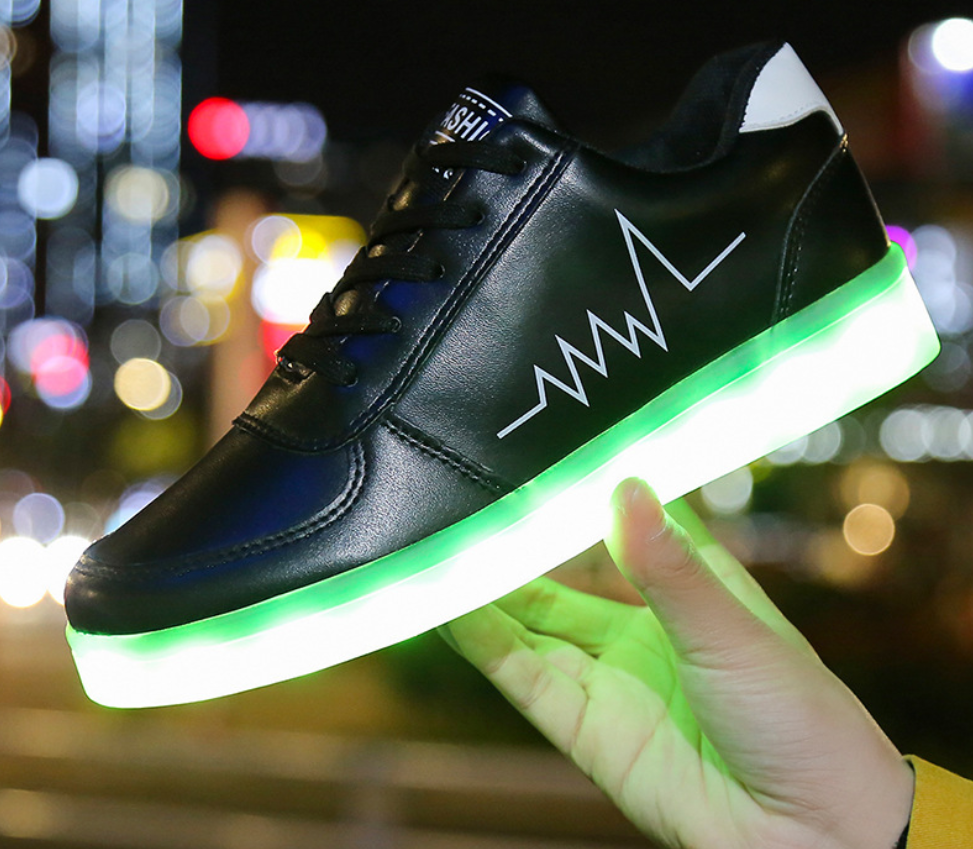 Colorful LED Light-Up Sneakers, Casual Style