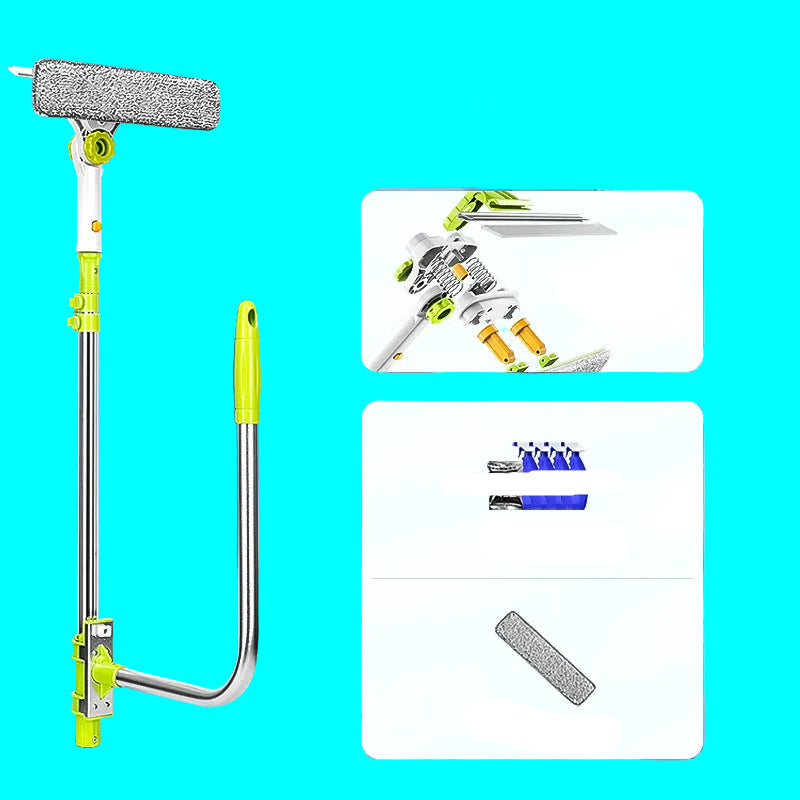 Window Cleaning Tool with Extendable Double-Sided Design