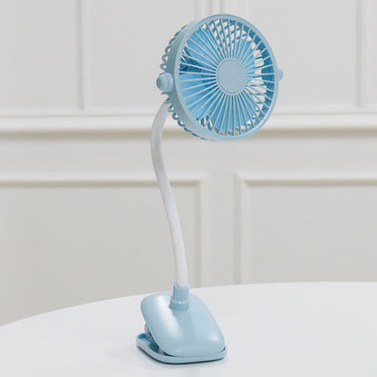 Rechargeable Clip Fan with Colorful LED Lights