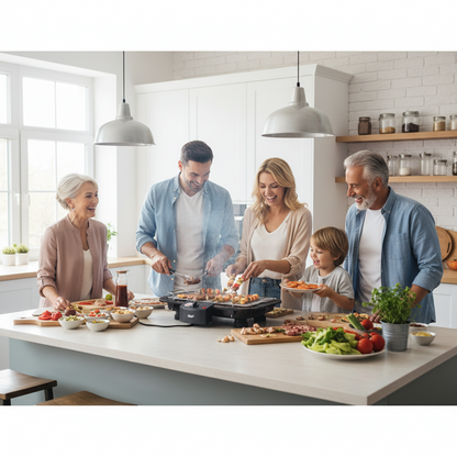 Electric BBQ Grill for Home and Outdoor Use