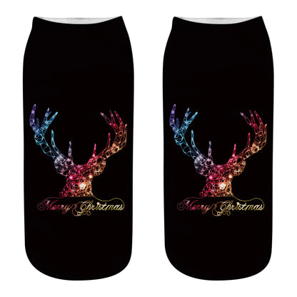 New 3D Printed Christmas Socks for Women