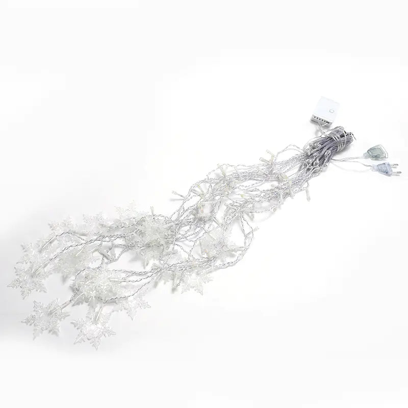 LED Snowflake Curtain Lights for Christmas & Parties