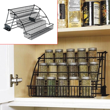 Simple Kitchen Shelf Spice Rack for Home Use