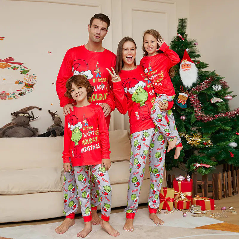 Christmas Monster Print Family Pajama Set - Fun and Cozy Christmas Monster Pajamas