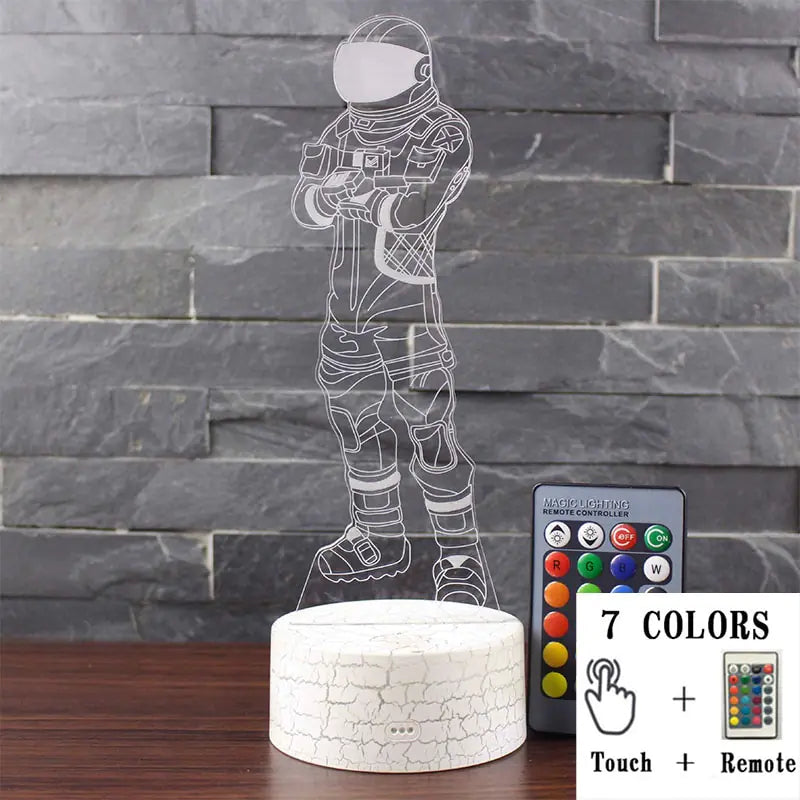 3D LED érintőképernyős színes éjszakai fénylámpa