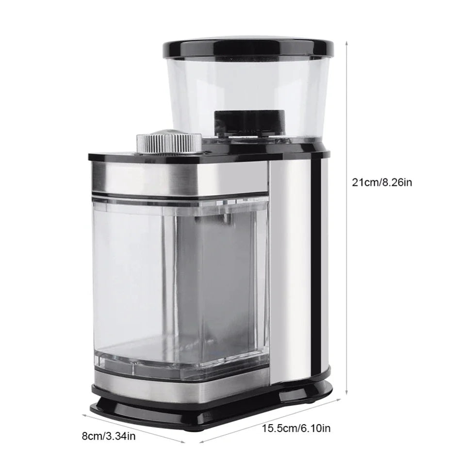 Stainless steel electric coffee grinder