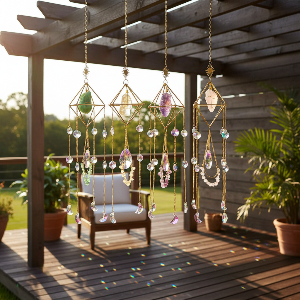 Kristály napfogó dekoráció