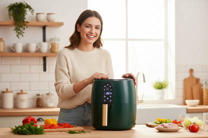 Intelligens, többfunkciójú, nagy kapacitású légsütő