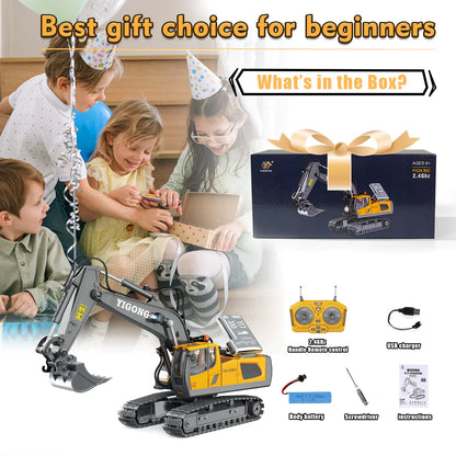 2.4G RC Excavator Remote Control Engineering Toy Truck