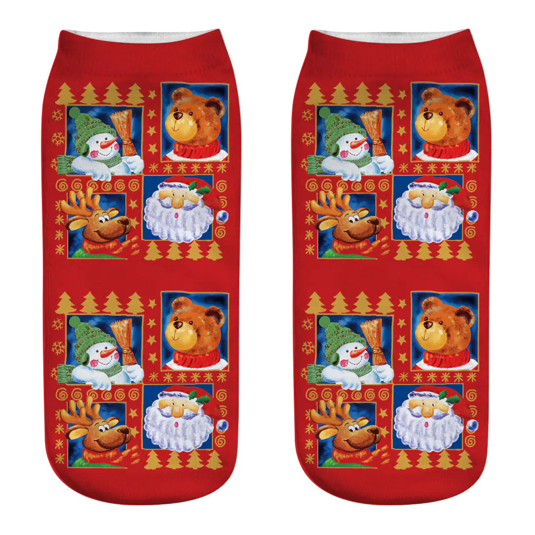 New 3D Printed Christmas Socks for Women