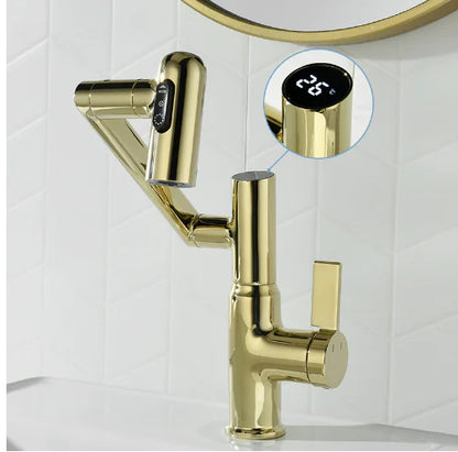 Rotating Digital Display Pull-Out Faucet