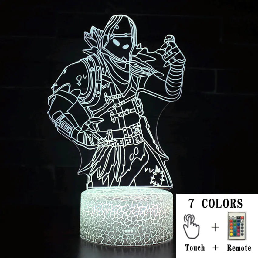 3D LED érintőképernyős színes éjszakai fénylámpa