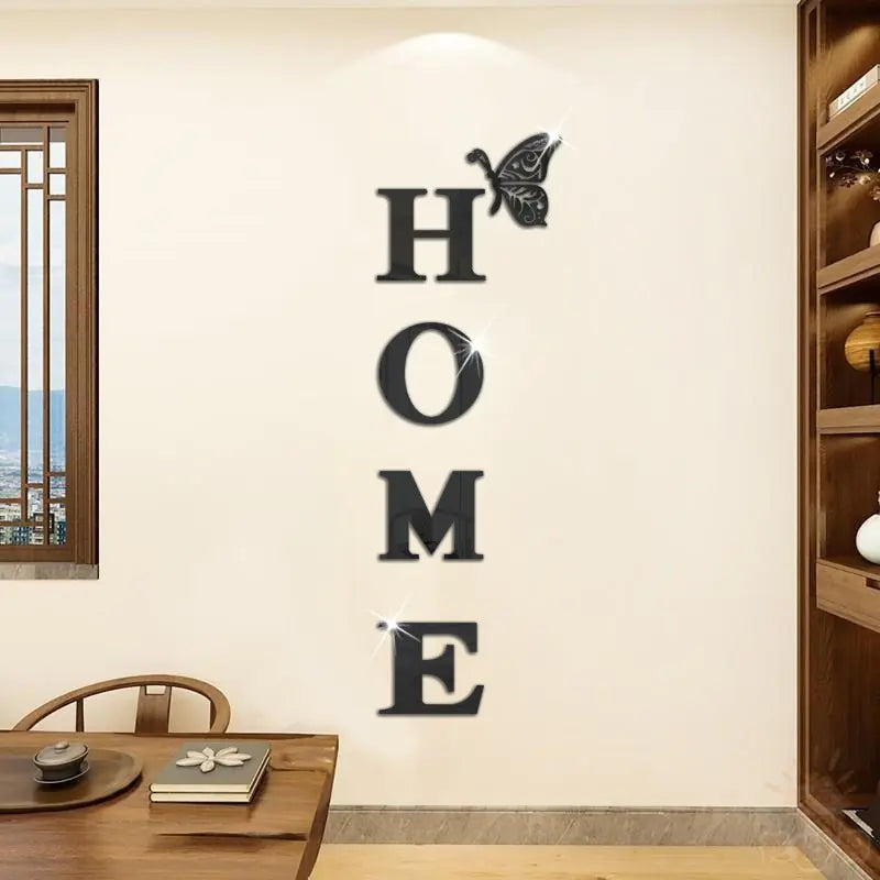 Wholesale Acrylic Letter Butterfly Mirror Wall Decor