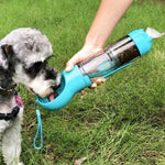 3-in-1 Portable Dog Water Bottle and Food Dispenser
