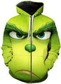 Christmas Green Monkey 3D Printed Hoodie