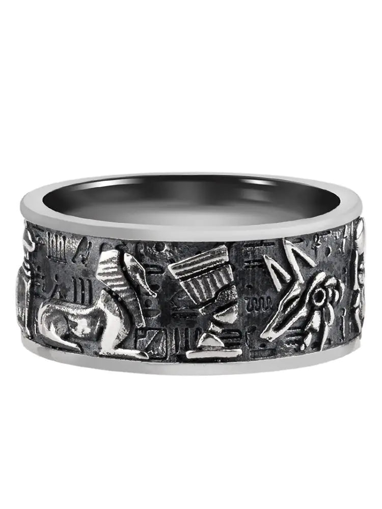 Trendy Men's Retro Silver Ring