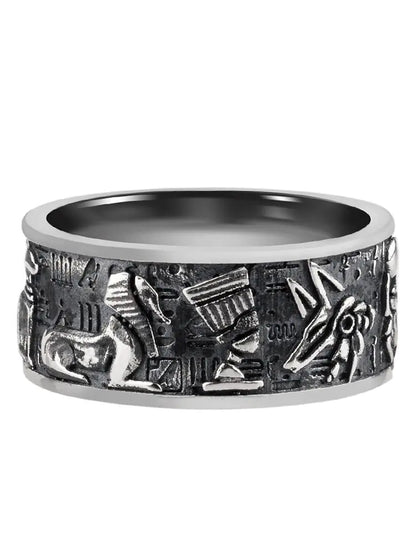 Trendy Men's Retro Silver Ring