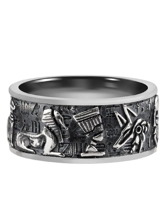 Trendy Men's Retro Silver Ring