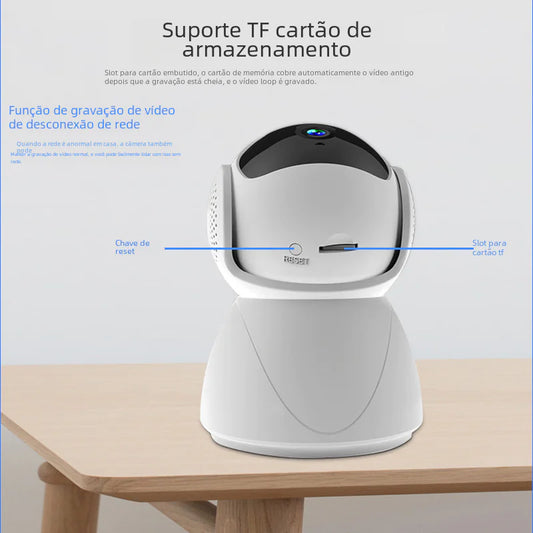 Smart WiFi Security Camera with 360-Degree Monitoring