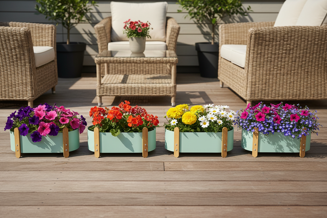 Nordic Iron Planter with Creative Minimalist Design