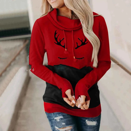Christmas Hoodie Sweatshirt with Long Sleeves