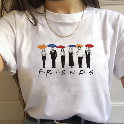 Friends TV Show Classic Letter Print T-Shirt