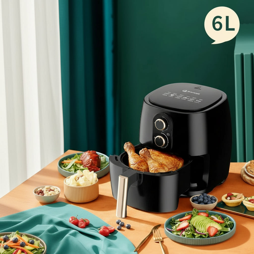 Intelligens, többfunkciójú, nagy kapacitású légsütő