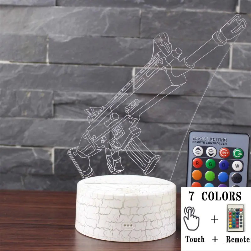 3D LED érintőképernyős színes éjszakai fénylámpa
