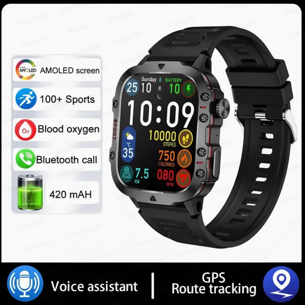 Xiaomi Military Smartwatch for Men with Health Tracker