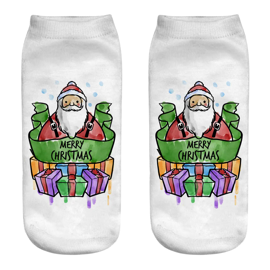 New 3D Printed Christmas Socks for Women