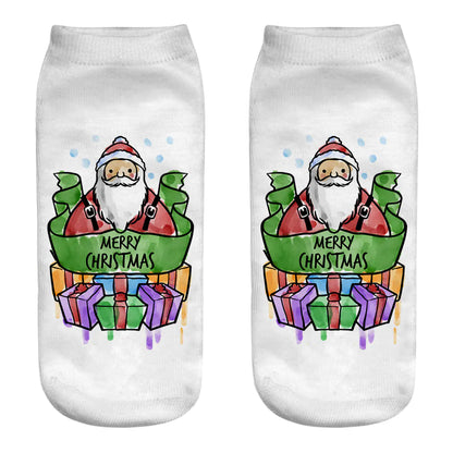 New 3D Printed Christmas Socks for Women